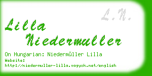 lilla niedermuller business card