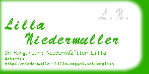 lilla niedermuller business card